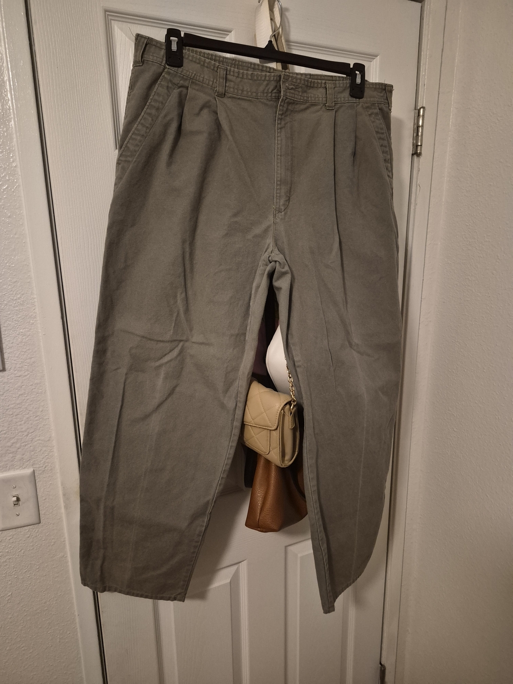 Allison Brittney Pleated Chinos - Gray